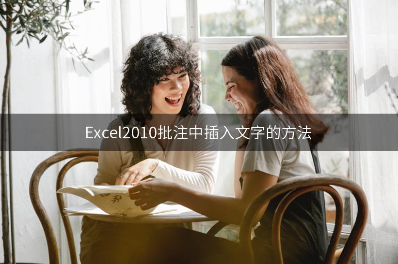 Excel2010批注中插入文字的方法