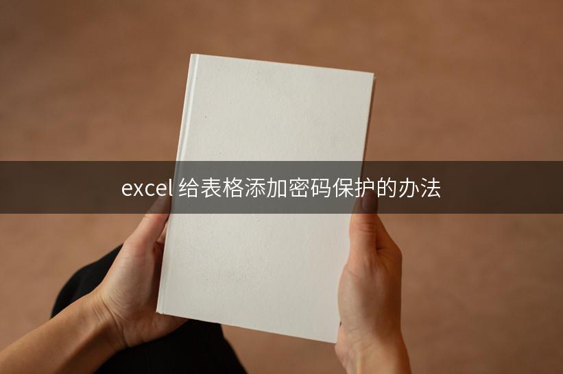 excel 给表格添加密码保护的办法