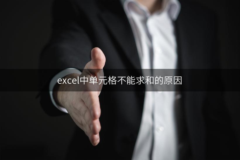 excel中单元格不能求和的原因