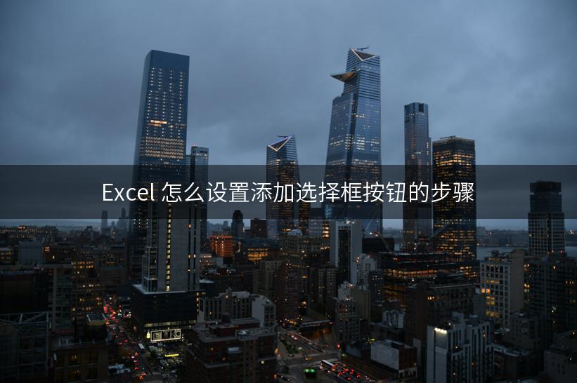 Excel 怎么设置添加选择框按钮的步骤