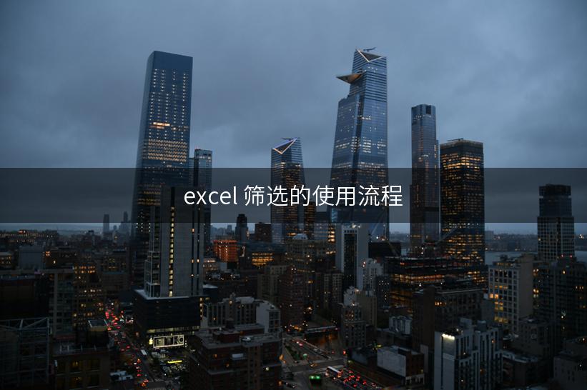 excel 筛选的使用流程