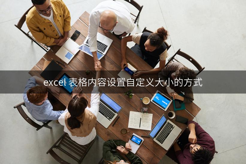 excel 表格内容设置自定义大小的方式