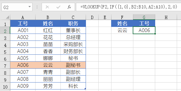 Excel逆向查询的4个妙招