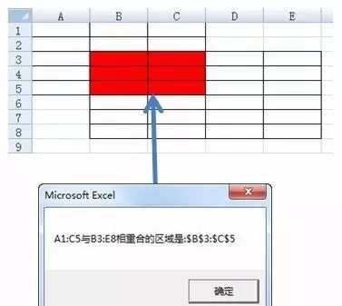 查找重叠的单元格区域——Intersect方法