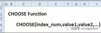 CHOOSE函数
