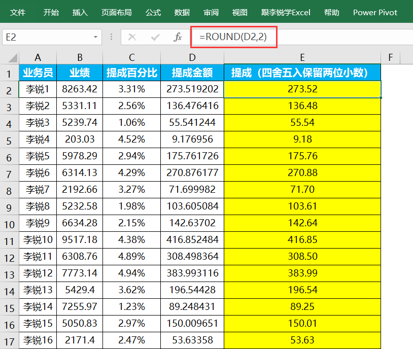 Excel函数公式中的四舍五入、舍入取整,职场白领统计方法大全