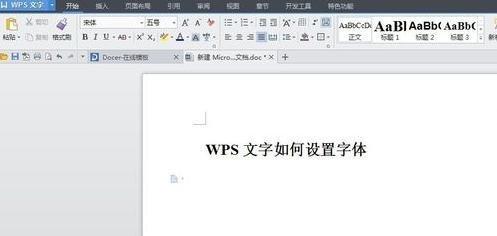 WPS文字中怎么设置字体的大小